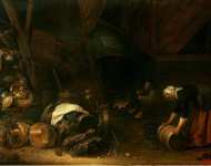 Saftleven Herman II Interior of a Peasant Hut - Hermitage